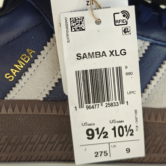 Adidas Samba XLG Dark Blue Gum Casual Leather Suede Sneakers size Women's 10.5 - Picture 10 of 11